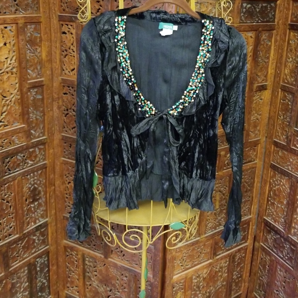 Beaded Bolero velvet & satin material